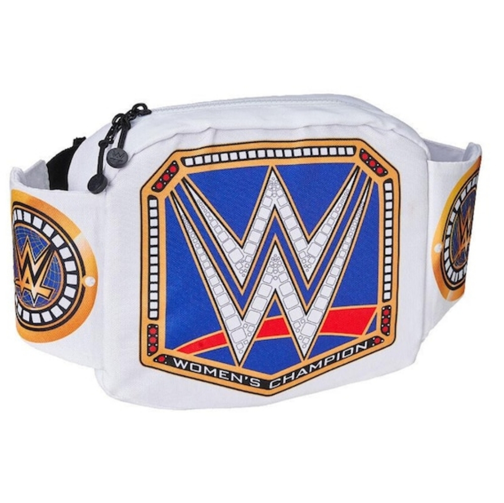 WWE Women's Champion Belt Bag - White and Blue fanny pack Smackdown